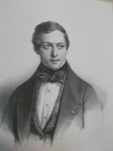 Gravure ancienne-C.De Bériot-Grevedon-Roger-Lith.signée par Grevedon. - Picture 1 of 3