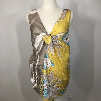 Deletta 100% Silk Cotton Women’s Medium Anthropologie Floral Spring Tank Top - Image 1 of 4