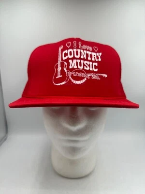 De colección I LOVE COUNTRY MUSIC Sombrero Camionero Snapback Malla Espuma Branson MO Foto 1 de 4