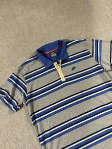 MENS NIKE MULTI COLOR STRIPED POLO SHORT SLEEVE SHIRT SIZE LARGE EUC - Picture 1 of 8