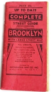 KOMPLETTER STRASSENFÜHRER NACH BROOKLYN, NY - 1956 Verzeichnis mit Transitinfo; ohne Karte - Bild 1 von 1