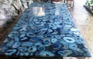 60" x 30" Natural Blue Agate table Top / Counter Kitchen Top Handmade home decor - Picture 1 of 12