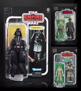 Figurines LUKE SKYWALKER et DARTH VADER Star Wars Episode V BLACK SERIES 40th - Imagen 1 de 20