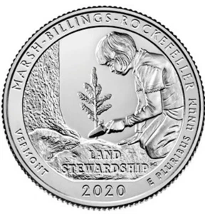 2020-D MARSH-BILLINGS-ROCKEFELLER NATIONAL PARK (VT) QUARTER - Picture 1 of 1