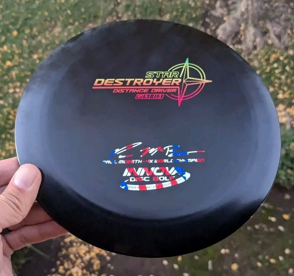 Редкий черный 4 X Paul McBeth Star Destroyer Innova диск-гольф новый 175g PENNED - Изображение 1 из 3
