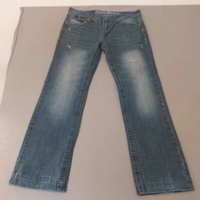 Xtreme Couture Jeans Mens 34 x 32 Grunge Flap Pockets Embroidered fleur-de-lis - Image 1 of 4