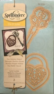 Spellbinders Die D-Lites LOVE LOCKET 3 dies - Picture 1 of 3