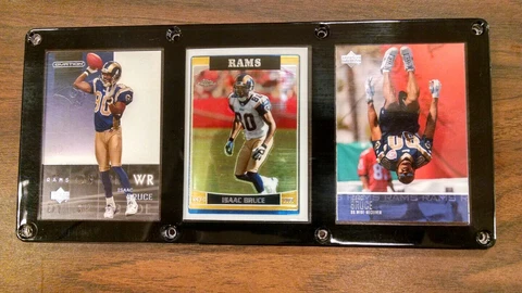 ISAAC BRUCE 3 CARD PLAQUE ST LOUIS RAMS Cover
