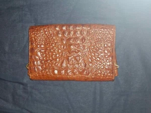Real Vintage Genuine Crocodile Leather I think? Clutch Bag ADAX - Picture 1 of 7