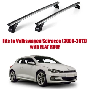 Premium Roof Rack Bars For Volkswagen Scirocco (2008-2017) Flat Roof AL302/120M - Picture 1 of 5