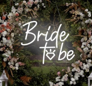 LED Neon Sign Bride to Be Sign Wedding Party Decor Wall Lamp Bedroom Artwork - Picture 1 of 6