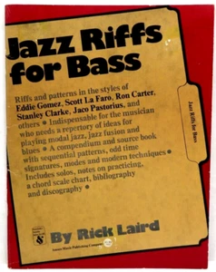 Libro de partituras vintage JAZZ RIFFS FOR BASS de Rick Laird - Imagen 1 de 10