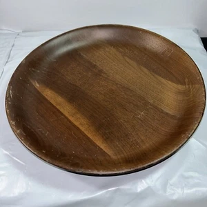 Plato de madera artesanal vintage Margaret Studios 12x12 años 1950-60. Hecho en USA - Imagen 1 de 7