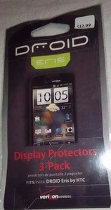 3 Pack of HTC Droid Eris Display Screen Protectors Easy to Apply VZW62003PKSP1 - Picture 1 of 4