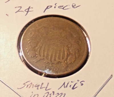 1870 Two Cent Piece F+ - Image 1 of 4