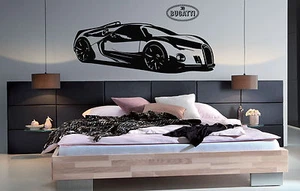 Calcomanías de arte de pared de coche deportivo Bugatti Veyron logotipo de Bugatti coche deportivo - Imagen 1 de 7