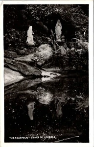 Therezopolis Gruta De Lourdes Jardines Vaticanos Italia RPPC - Imagen 1 de 2