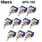 10pcs Blue Mini MTS102 3Pin SPDT ONON Toggle Switches Quick and Secure Install