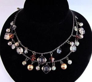 Premier Designs Halskette Perlen Charm Anhänger 18" Doppelkette Toskana NEU - Bild 1 von 4