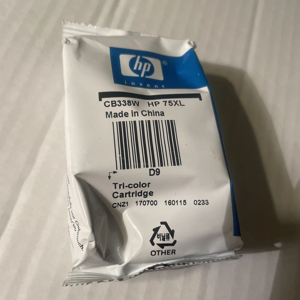 Genuine HP 75XL CB338W Tri-Color Ink Cartridge  NEW OEM SEALED NO BOX - Image 1 of 4