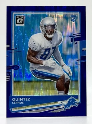2020 Optic Purple Shock Prizm #130 Quintez Cephus RC Detroit Lions - Image 1 of 2
