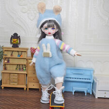 1/6 Ball Jointed Body 30cm 12inch BJD Doll with Eyes Wig Clothes Hat Kids Gift