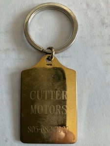 Messing Händler Auto Schlüsselanhänger Anhänger Logo "Cutter Motors" Santa Barbara, CA - Bild 1 von 2