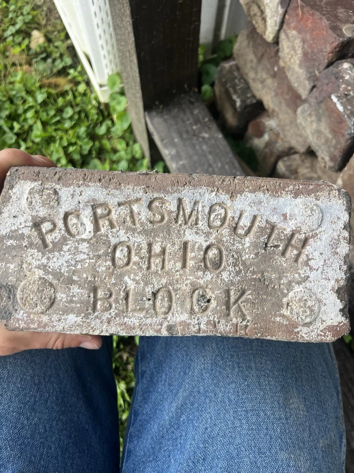 Bloque Portsmouth Ohio de ladrillo estampado raro Foto 1 de 1