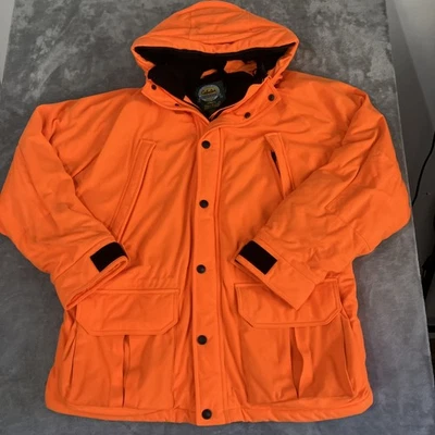 Cabelas Jacket Mens L Orange Parka Hooded Dry Plus Thinsulate Coat Hunting Adult - Image 1 of 4