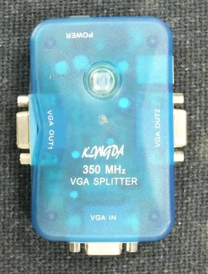 KONGDA MT-3502-A 2 PORT VGA SPLITTER UNTESTED - Image 1 of 4