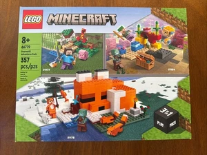 LEGO Minecraft Overworld Adventures Pack 66779 Nuevo Sellado 357 piezas Fox Pig Zombie - Imagen 1 de 4