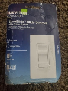 Leviton SureSlide Slide Dimmers with Preset Switch White - Picture 1 of 2