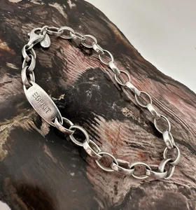 Esprit Armband Silber 925 – Gliederkette mit Gravurplatte – 21 cm – 12,90 g - Bild 1 von 7