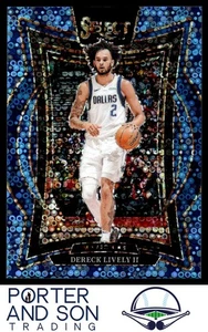 Dereck Lively II #/99 Light Blue Disco 2024-25 Panini Select #26 Mavericks - Bild 1 von 2