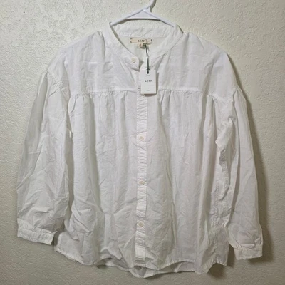 Ae77 By American Eagle Premium Organic Cotton Blouse NWT $148 Retail Sz Small - Image 1 of 4