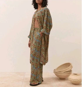 BOTEH Celil Size S 8 - 12 Robe/Kimono Silk Long Balloon Sleeve Cover Up NWT $450 - Picture 1 of 13