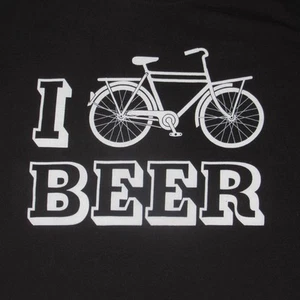 Camiseta negra I Love Heart Bicycle Beer XL manillar de ciclismo Tempe Arizona AZ - Imagen 1 de 9