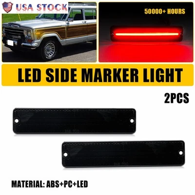 Luz de señalización lateral LED roja ahumada para camioneta Jeep CJ7 Scrambler CJ8 J20 1981-86 Foto 1 de 4