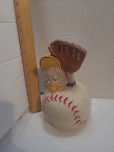 Enesco 1989 Eggbert And Friends Music Box. “ Take Me Out The Ball Game” - Picture 1 of 7