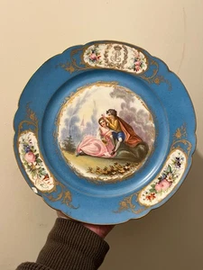 Piatto porcellana Sevres XIX secolo Francia francese europea re Luigi Filippo - Foto 1 di 12