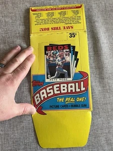 Topps 1986 Empty Wax Pack Box - Murphy-Rose-Saberhagen-Valenzuela - Bild 1 von 2
