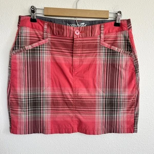 Geile Kröte Rock Damen 8 rosa kariert Mini Freizeit adrett Academia Gorpcore - Bild 1 von 10