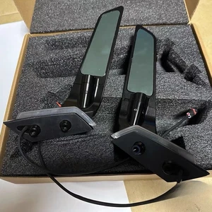 Wind Mirror Rear View Mirrors with LED Light For BMW S1000RR M1000RR 2019-2025 - Picture 1 of 17