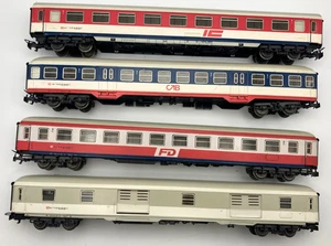 Juego de 4 vagones de pasajeros Märklin H0 de set 2859 buen estado #K258 - Imagen 1 de 1
