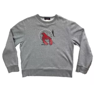 Felpa girocollo vintage anni 90 CRC Maine aragosta BERG uomo XL grigio erica - Foto 1 di 9
