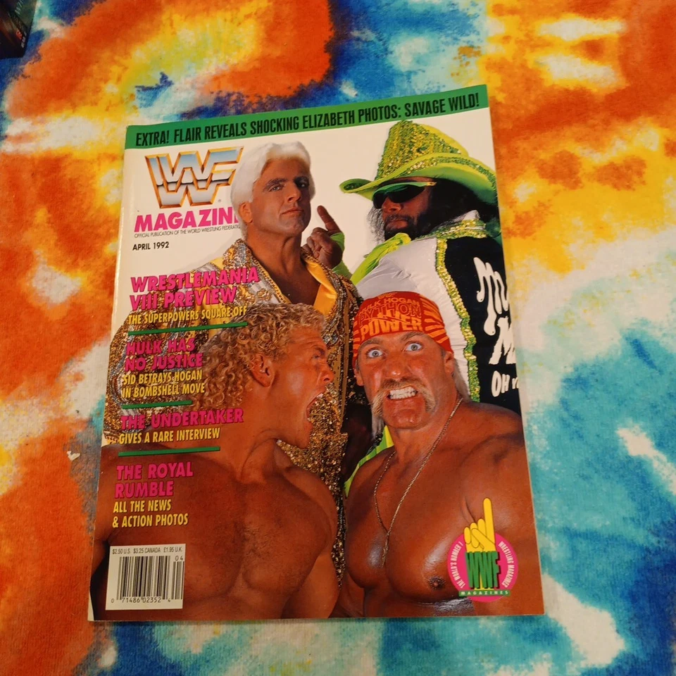 WWF Magazine April 1992 Hulk Hogan, Ric Flair, Macho Man Randy Savage Undertaker - Image 1 of 4