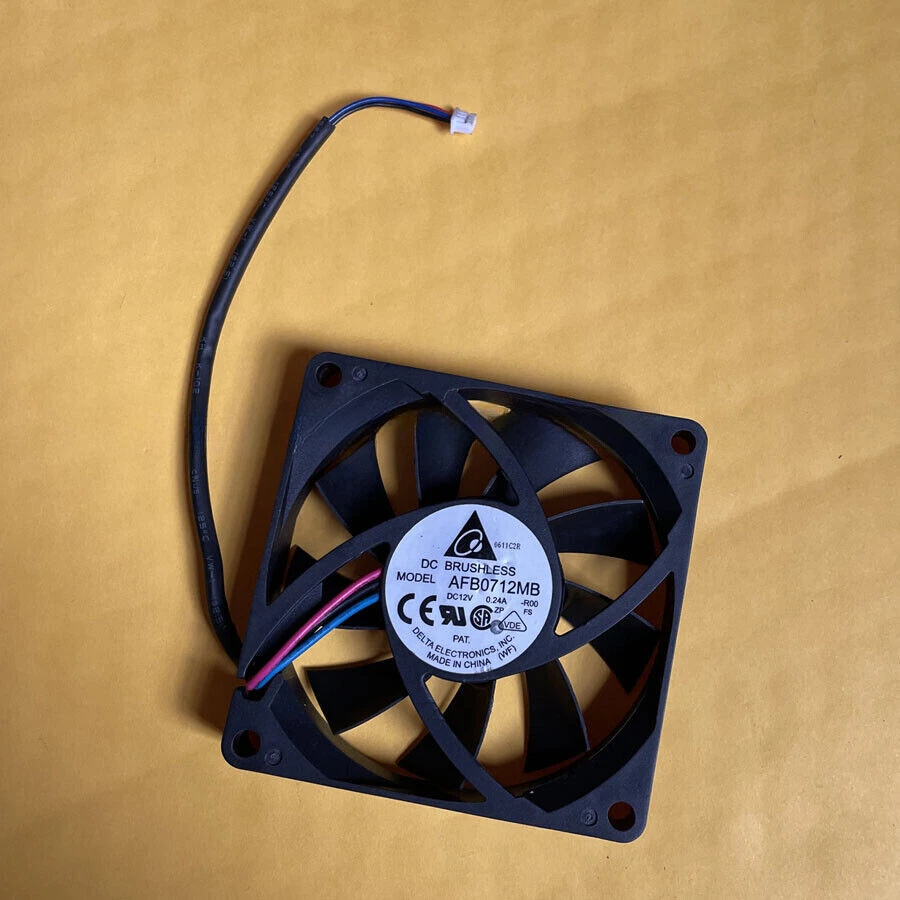 1X Delta AFB0712MB 7015 7cm 12V 0.24A 3 Wire AMD CPU Cooling Fan 3pin - Image 1 of 2