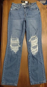 Fashion Nova | Say What 90's | Relaxed Straight Leg Jeans | Light Wash | Size 3 - Picture 1 of 5