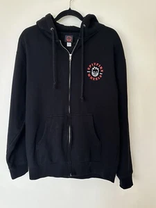 Spitfire The End Double Sided Logo Black Hoodie Mens Sz M Y2K Skateboard Skate - Picture 1 of 8
