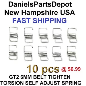 x10 GT2 6 mm Cintura di Temporizzazione Torsione AUTOREGOLANTE SERRAGGIO EZ Stampante 3D Molla USA - Foto 1 di 8